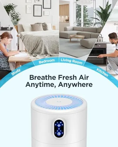 MOOKA Air Purifiers for Home Large Room up to 1076 ft², H13 True HEPA Air F