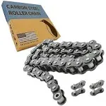 PGN #25 Roller Chain - 10 Feet + 2 Free Connecting - Carbon Steel Chains Byci...