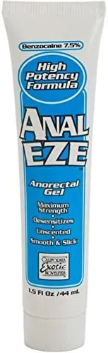 Max numb for your bum. Maximum strength anal-eas, anal ease, anal numbing ANAL-EZE GEL 1.5OZ/44ML slick desensitizer