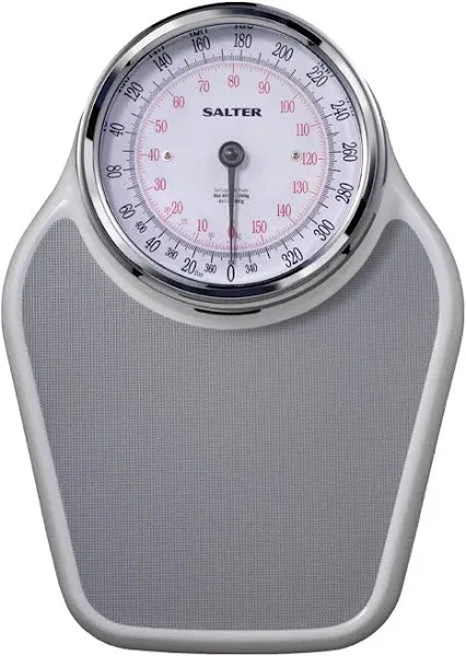 Salter Professional Oversized Bathroom Scale, White Steel, Anti-Slip, 400-lb cap