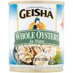 Geisha Oysters, in Water, Whole - 8 oz