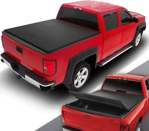 DNA Motoring TTC-TRISOFT-015 Pickup Truck Rear Trunk Bed Soft Tri-Fold