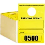 500-Pack Yellow Parking Permit Hang Tag