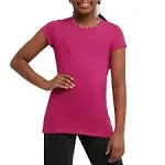 Hanes Girls Basic Short Sleeve T-Shirts, 2-Pack, Sizes 4-16