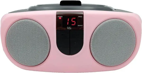 PROSCAN SRCD243 Portable CD Player with AM/FM Radio, Boombox (Pink)