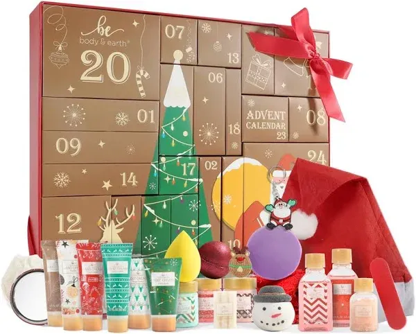 Advent Calendar 2024 BODY &amp; EARTH Christmas Gifts for Women Christmas Stockin...