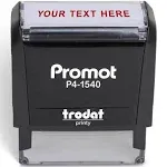 Promot Self Inking 1 Line Custom Stamp - Personalized Name Stamp for Office, Teacher, Address & Business Label Stamp - Choose Font, Ink Color, Pad, for Personal & Professional Use - Small