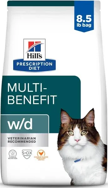 Hill's Prescription Diet - w/d Multi-Benefit Digestive, Weight, Glucose, & Urinary Management Feline Chicken Dry Cat Food