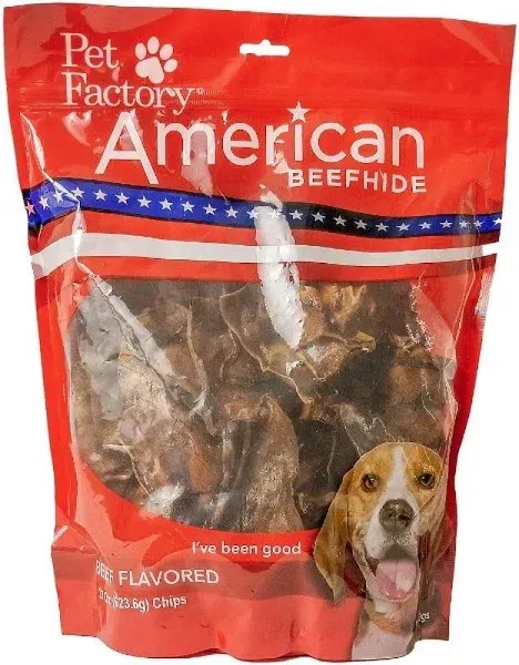 Pet Factory - American Beefhide 5&#034; Chips Flavored Dog Treats