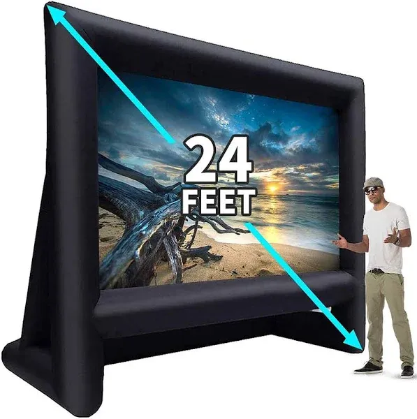 QILEBA 24 Feet Inflatable Outdoor Indoor Projector Movie Screen