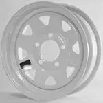 eCustomrim Trailer Wheel Rim 15X5 5-4.5 White Spoke 2150 Lb. 3.19 Center Bore