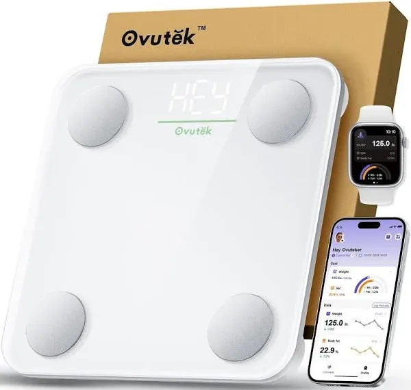 Ovutek Smart Scale for Body Weight Digital Bathroom Scale BMI Weighing Body Fat Scale