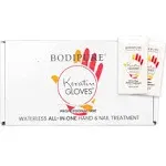 Bodipure All-In-1 Moisturizing Hand Mask | Keratin & Vitamin E Hand Mask for Dry Cracked Hands | Natural Moisturizing Gloves Formula | Strengthen Nails & Repair Hands | 50 Pairs