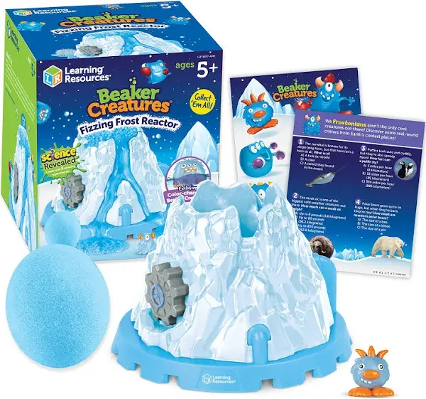 Learning Resources Beaker Creatures Fizzing Frost Reactor - 6 Pieces, Ages 5+ Volcano Science Kit for Kids, Stem Toys, Science Experiments for Kids