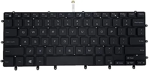 TLBTEK Backlight Laptop Keyboard Replacement Compatible with Dell XPS 15 7558 7568 7590 15-9000 9550 P56F 9560 9570 N7547 N7548,Precision 5510 5520 5530 5540 M5510,Inspiron 15 7558 7568 P55F Laptop