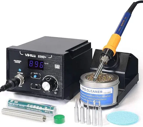 YIHUA 939D+ Digital Soldering Station, 75 Watt Equivalent with Temperature Co...