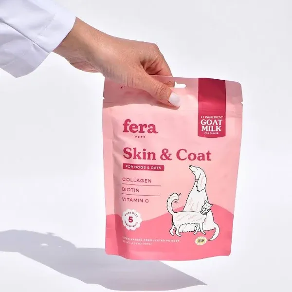 Fera Pet Organics Skin & Coat Goat Milk Food Topper