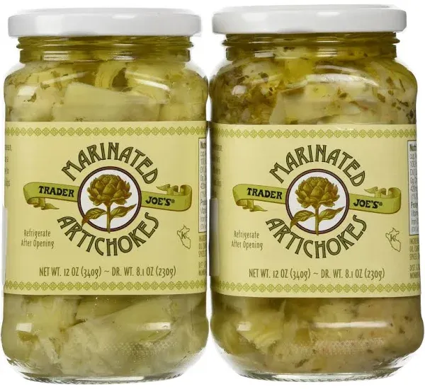 Trader Joe's Marinated Artichokes 12 oz Jar (2 Pack)