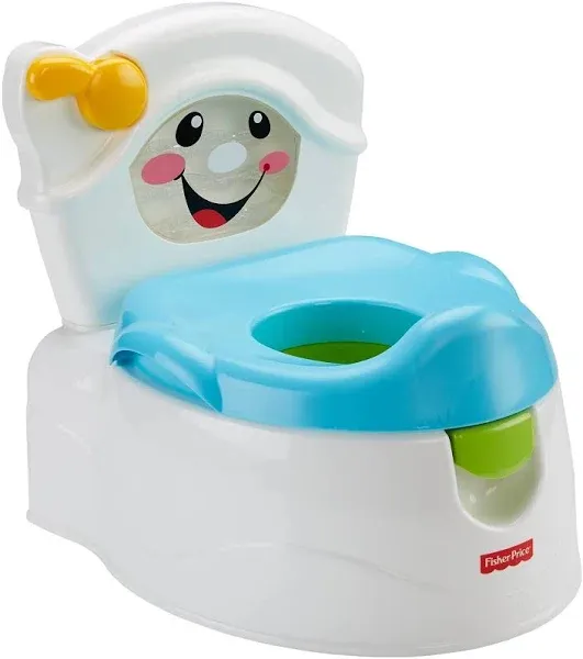 Fisher-Price Toddler Toilet Learn-to-Flush Potty Training Seat with Lights Sounds Phrases and Removable Potty Ring