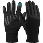 Winter Gloves for Men Women Cycling: Waterproof Gloves M(Men) - L(Women) Black