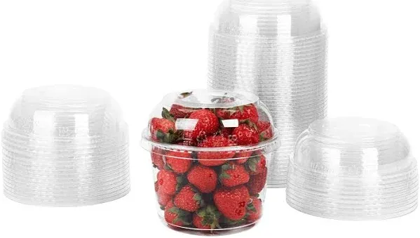 Karat Dome lid for 8-32oz PET Round Deli Container