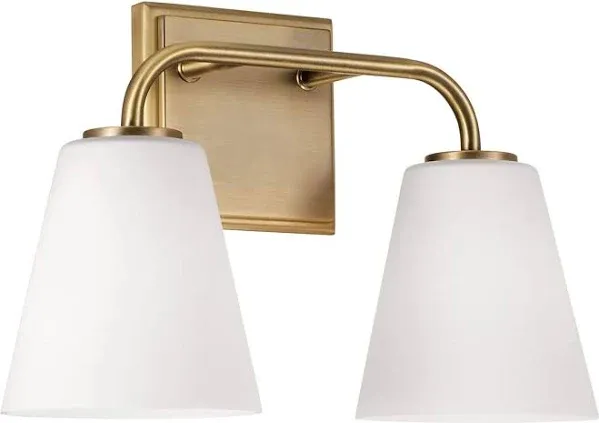 Capital Lighting 149421AD-543 Brody Two Light Vanity, Aged Brass