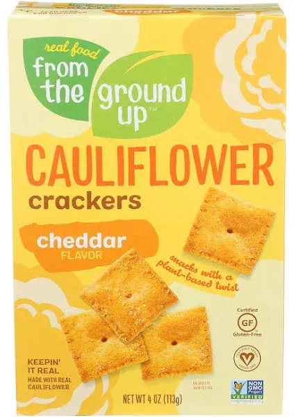 Cheddar Cauliflower Crackers From The Ground Up