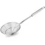 Spider Strainer Skimmer, Swify Stainless Steel Asian Strainer Ladle Frying Spoon with Handle for Kitchen Deep Fryer, Pasta, Spaghetti, Noodle, 5.5