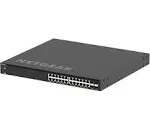 Netgear XSM4328CV-100NES AV Line M4350-24X4V Ethernet Switch, 24 Ports, 10/25 Gigabit Ethernet, PoE+, Rack-mountable