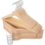  Solid Wooden Hangers Wood Suit Hangers with Extra Smooth 20 Pack Natural