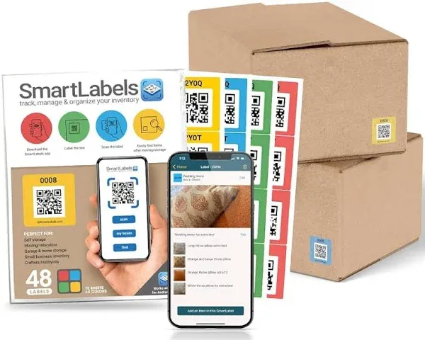 Smart Labels Color Coded Scannable Stickers