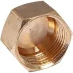 LTWFITTING Brass Compression Cap Stop Valve Cap,Brass Compression Fitting