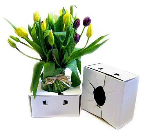 United Wholesale Flowers Cardboard Delivery Boxes l Flower Delivery Box l Vase Boxes Cardboard for delivery l Florist Delivery Boxes (10)