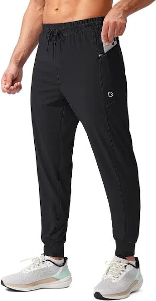 G Gradual Men's Joggers Pants with Zipper Pockets Stretch Athletic Sweatpants for Men Workout Jogging Running