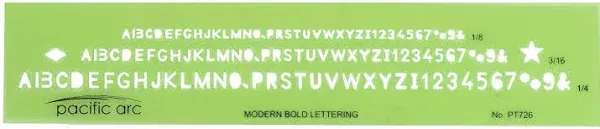 Pacific Arc Modern Bold Lettering Template