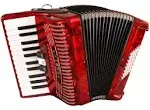 Hohner 1304-RED 48 Bass Piano Accordion, Pearl Red