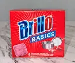 Brillo Basics Steel Wool Scrub Pads 8-ct. Box - Original Grease Fighting Soap