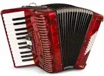 Hohner 1304-RED 48 Bass Entry Level 73-Key Piano Accordion | Reverb