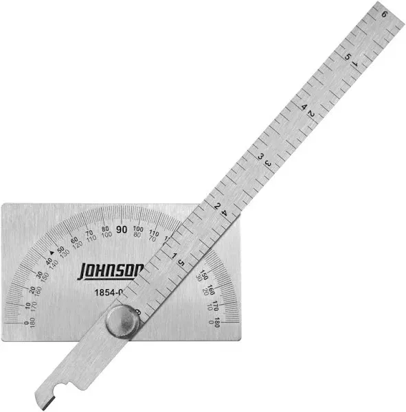 Johnson Level Stainless Steel Protractor 1854-0600