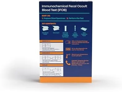 Reese&#039;s Colo Test. Immunochemical Fecal Occult Blood Test iFOB. 1 Test Kit New