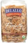 Delallo Farfalle, Organic, Whole Wheat, No. 87 Cut - 16 oz