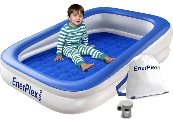 EnerPlex Kids Inflatable Travel Bed with High Speed Pump, Portable Blow up To...