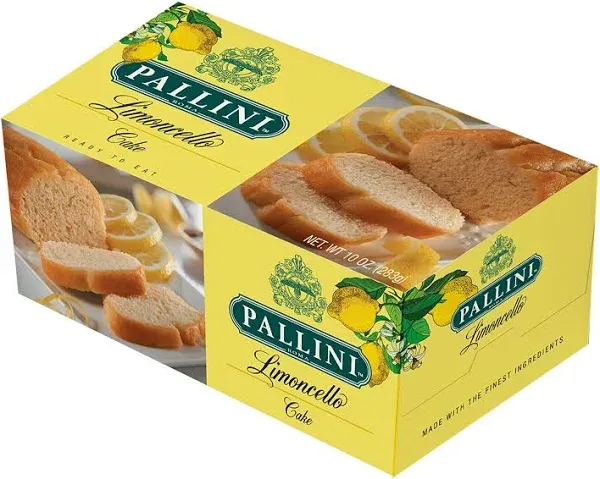 Great Spirits Baking Pallini Limoncello Loaf Cake, 10 oz, Liquer-Infused Ready-to-Serve Gourmet Treat, Rich and Creamy Dessert Perfect for Coffee, Cakes and Pastries