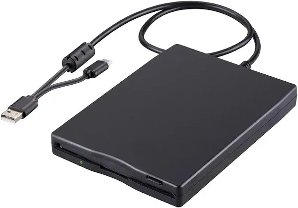 Tendak USB Floppy Disk Drive 3.5&#034; Portable USB External 1.44MB FDD Diskette (5v)