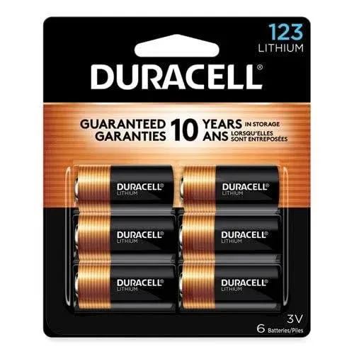 Duracell - Specialty High-Power Lithium Batteries, 123, 3 V, 6/Pack