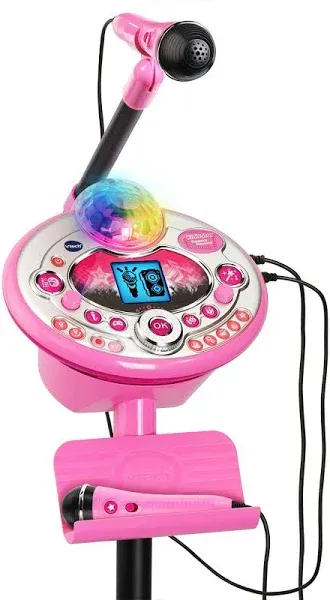 VTech Kidi Star Karaoke Machine Deluxe, 2 Microphones with AC Adapter, Pink