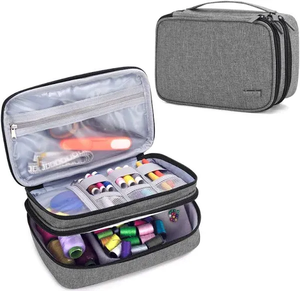 Double-Layer Sewing Supplies Organizer, Sewing Accessories Organizer for Need...