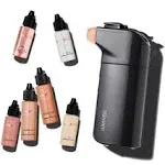 Luminess Breeze Duo Airbrush Makeup System, Warm Coverage - 9-Piece Kit Includes 2x Silk Airbrush Foundation, Soft Rose Blush, Glow Highlighter, Moist