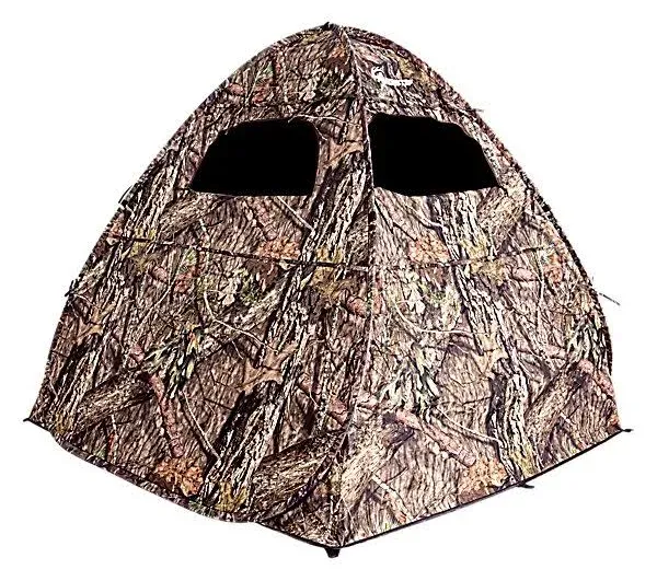 Ameristep Gunner Lightweight Durable 58" x 56" x 57" Compact Size 1-Person Capacity Portable Hunting Ground Blind - Mossy Oak Break-Up Country