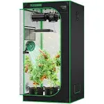 VIVOSUN S276 32"x32"x63" Grow Tent, High Reflective Mylar with Observation Window and Floor Tray for Hydroponics Indoor Plant for VS1500